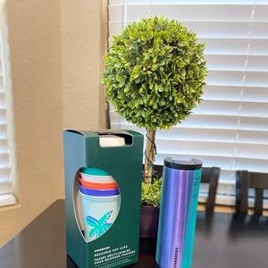Starbucks tumbler and reusable hot cup.SOLD